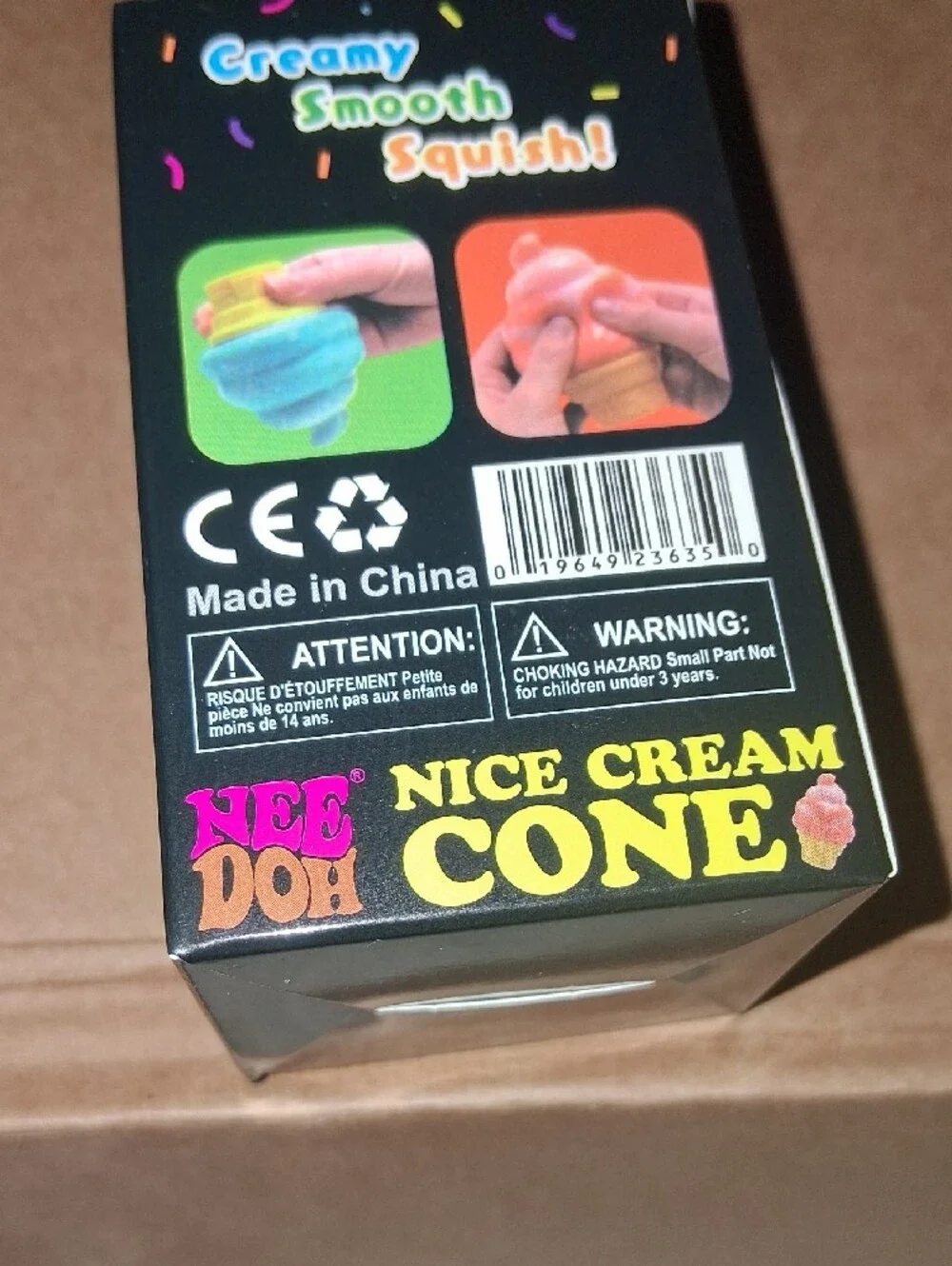 Nee Doh Ice Cream Cone Squishy Toy - Blue & Yellow